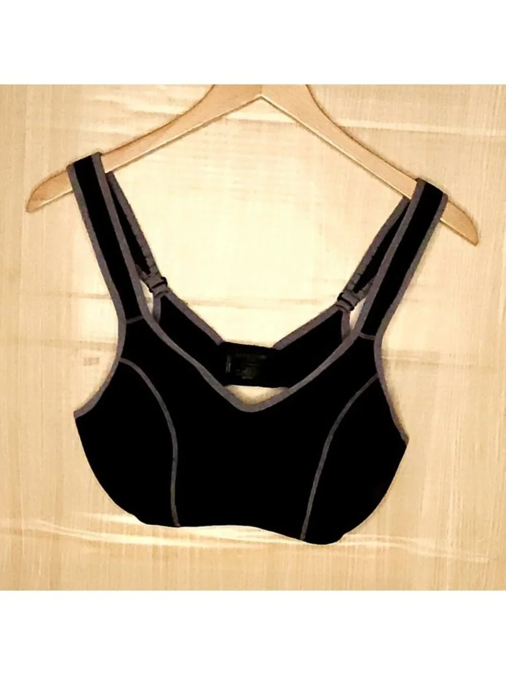 Ambrielle Womens Black Sports Bra Bundle 40D